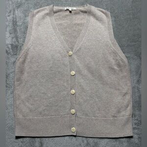 Alex Mill Sweater Vest Size L Linen Knit Classic Academia Preppy Minimalist